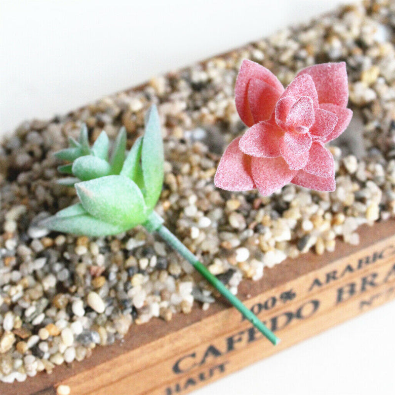 Realistic Red Home Garden Faux Artificial Succulent Cactus Potted Plant
