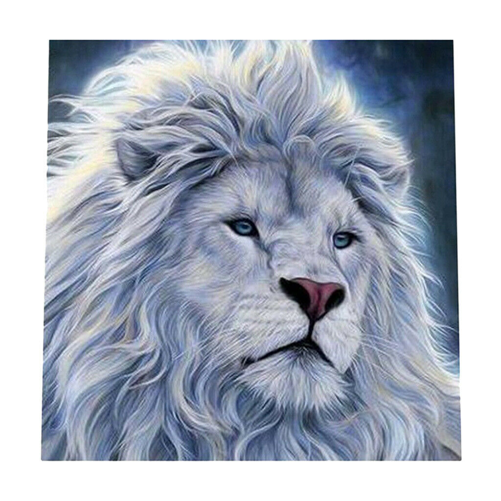 Cute Cartoon Crystals Embroidery Kits Arts for Home Wall Decor White Lion