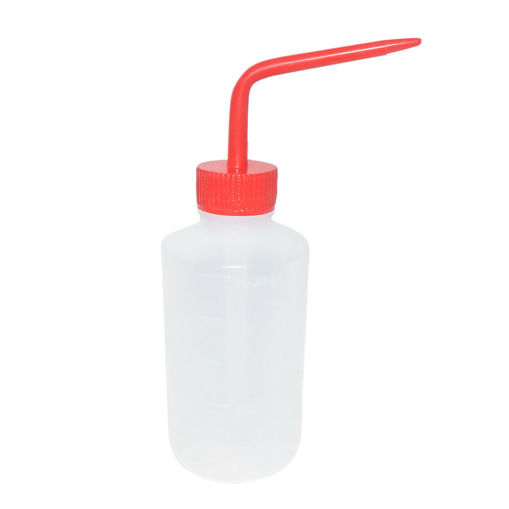 250ml Garden Watering Can Plastic Squeeze Water Soap Wash Bottle Curved Red
