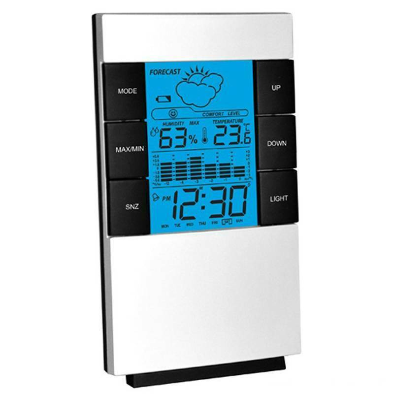 Simple Digital Electronic Weather Alarm Clock Home Room Temperature Hygrometer!