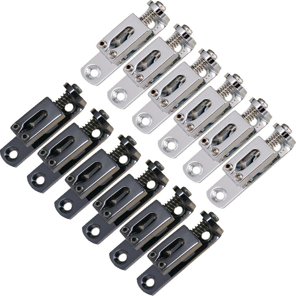 12Pcs Individual Guitar Bridge Saddles W / Alloy Screw Wrench for