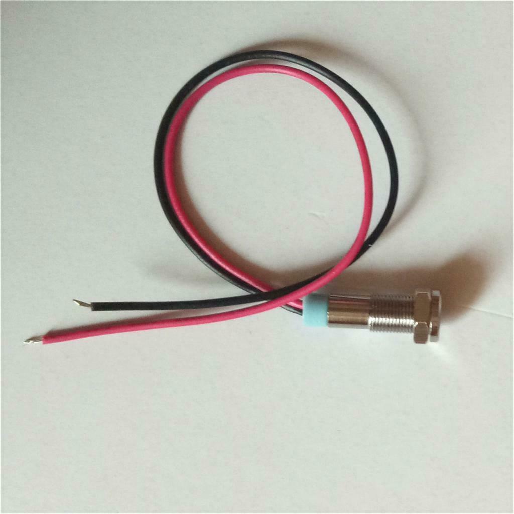 5 pcs 220V 6mm Signal LED Metal Indicator Light Lamp With Wire Lead Red