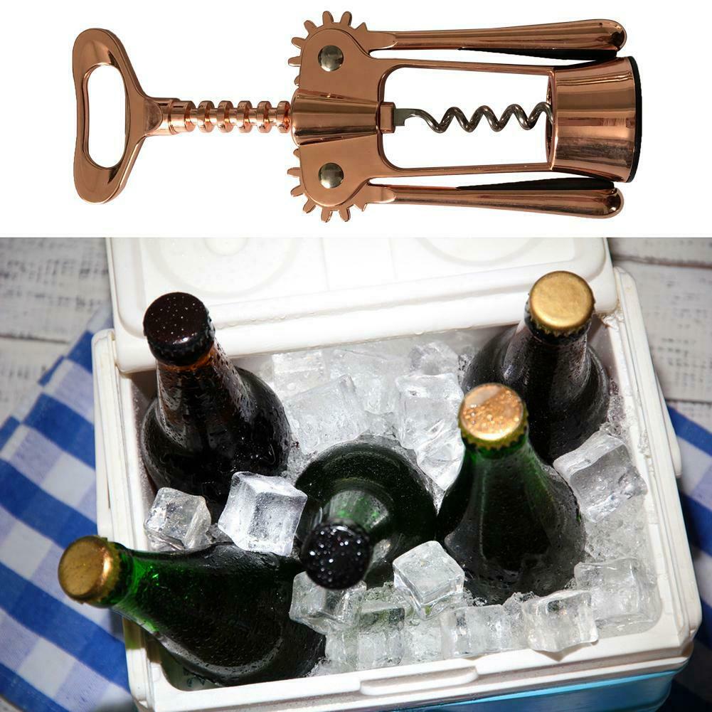 Professional Zinc Alloy Red Wine Bottle Opener Handle Pressure Corkscrew @