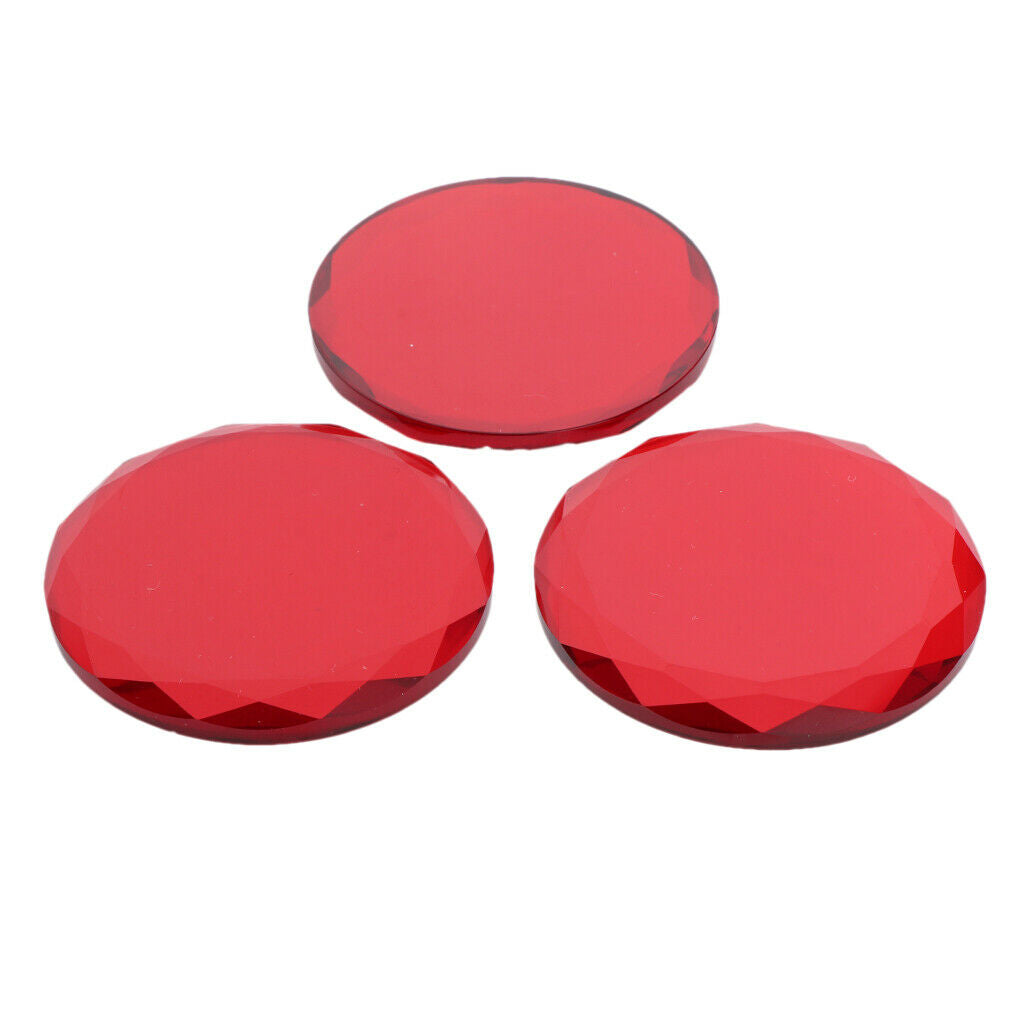 3Pcs Adhesive Glue Pallet Stand Crystal Holder Tray for Eyelash Extensions Red