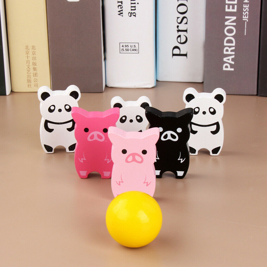 Fun Stacking Tower Balancing Game - Wooden Animal Building Blocks Baby Early