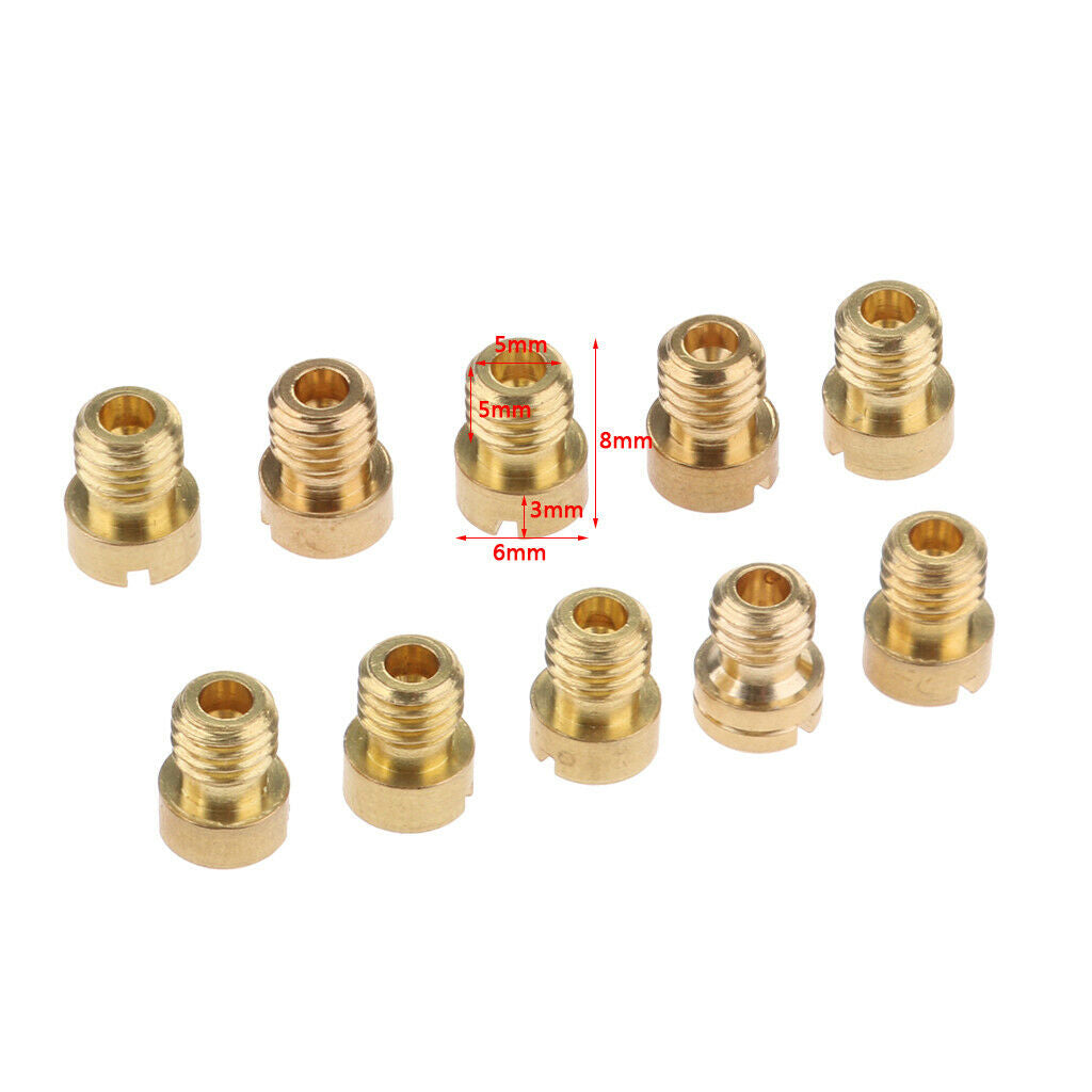 M5 Thread Motorcycle Main Jet Kit Carburetor 100-140 Size Injector Nozzle