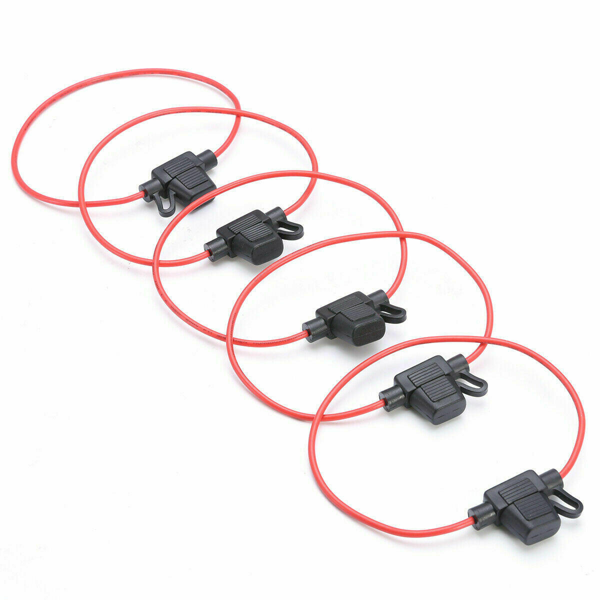 5pcs In Line Car Mini Blade Fuse Holder Splash-proof for 12V 30A Fuses New