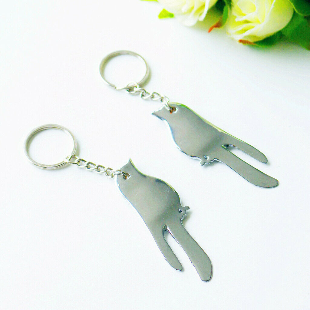 Hanging Car Pendant Metal Key Shining Birds Shaped Keychain for Girls