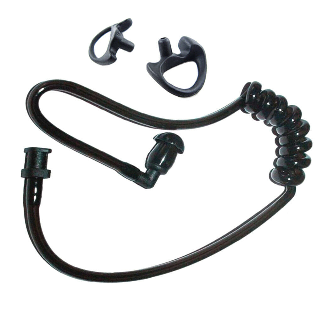 3x Replacement Acoustic Coil Audio Mic Tube with S+M+L Earbuds for Radio