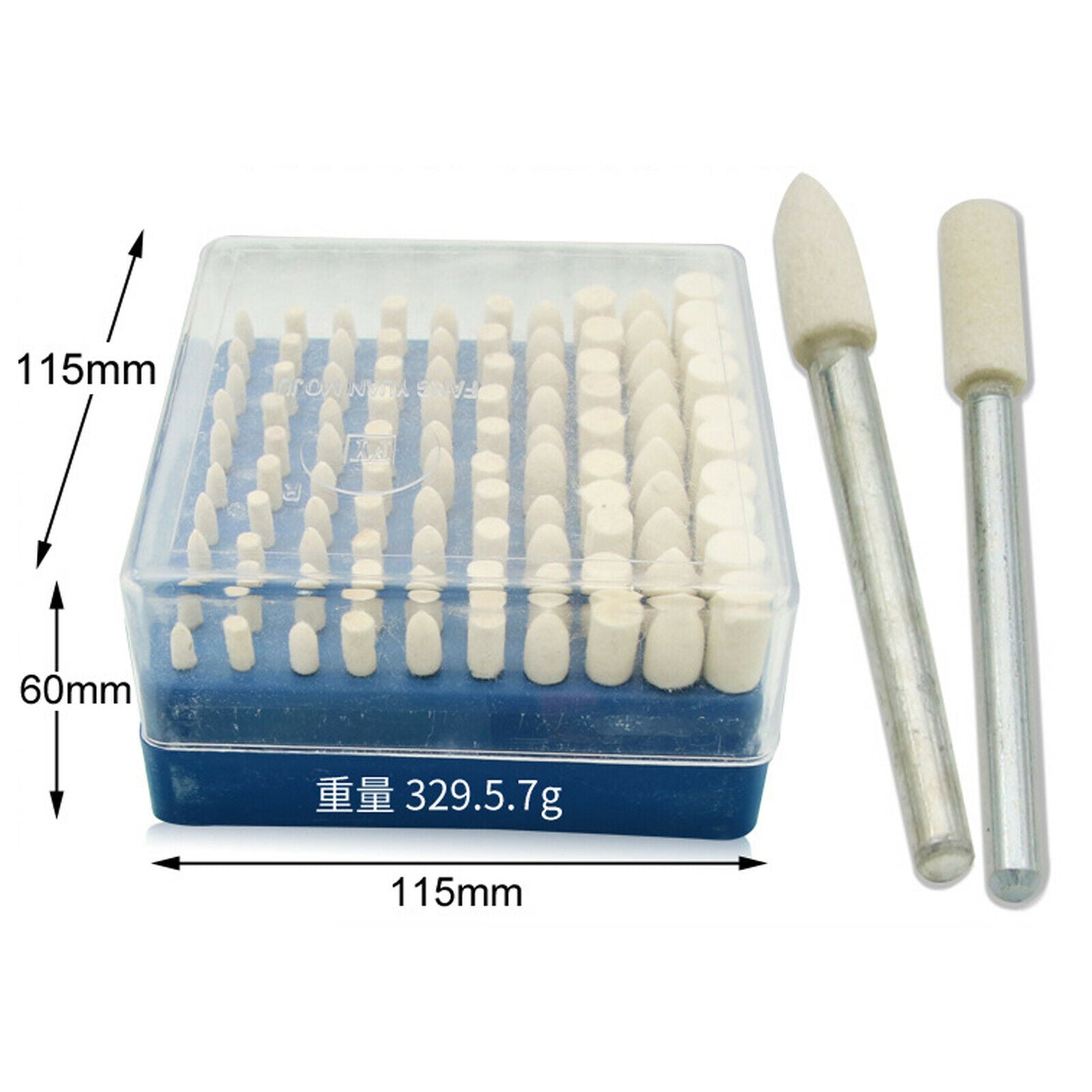 100Pcs Abrasive Wool Felt Grinding Wheel Head Polishing Tool for Dremel Rotary