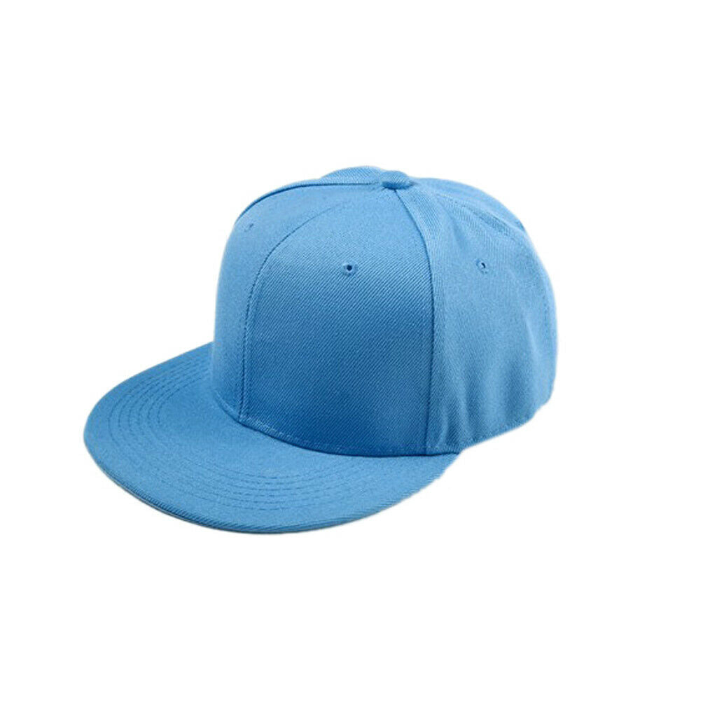 Plain Solid Denim Baseball   Adjustable Curved Visor Lake-blue