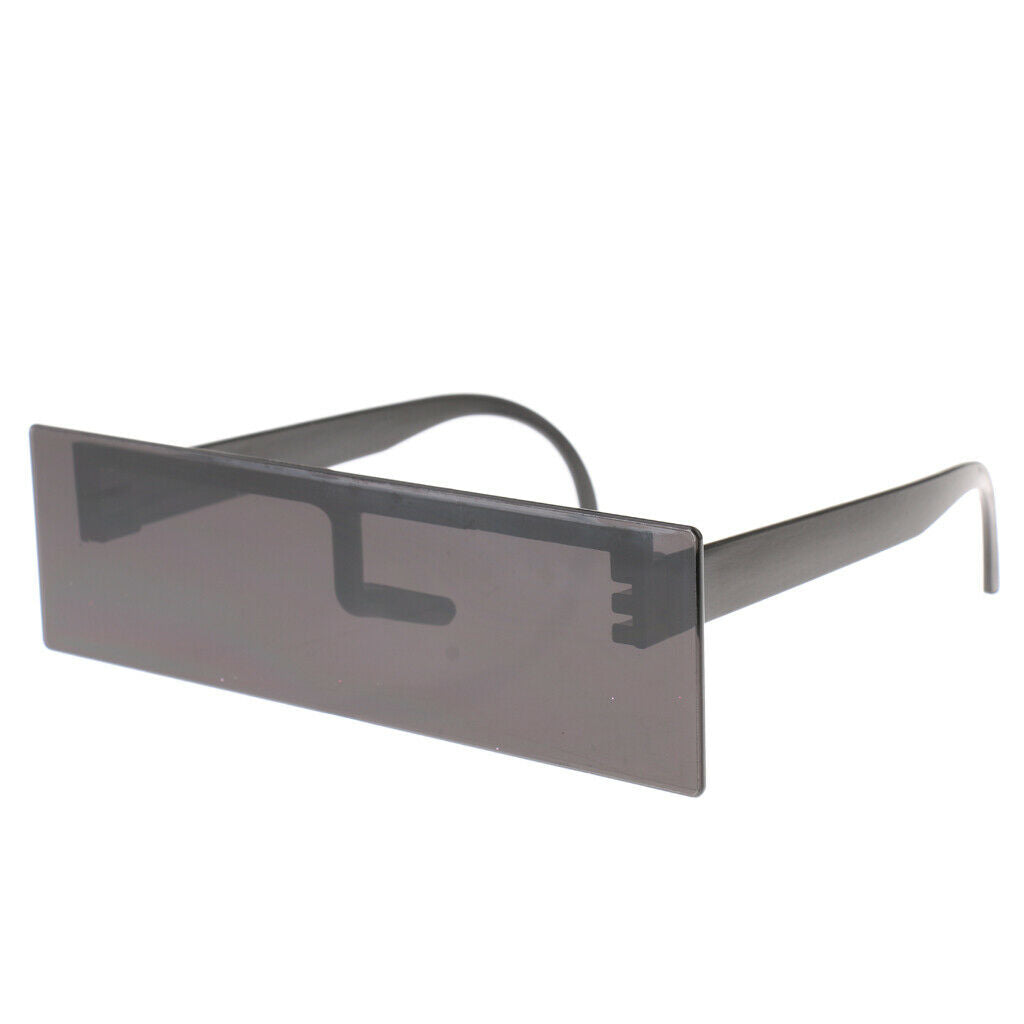 Men Women Novelty Black Censor Bar Sunglasses