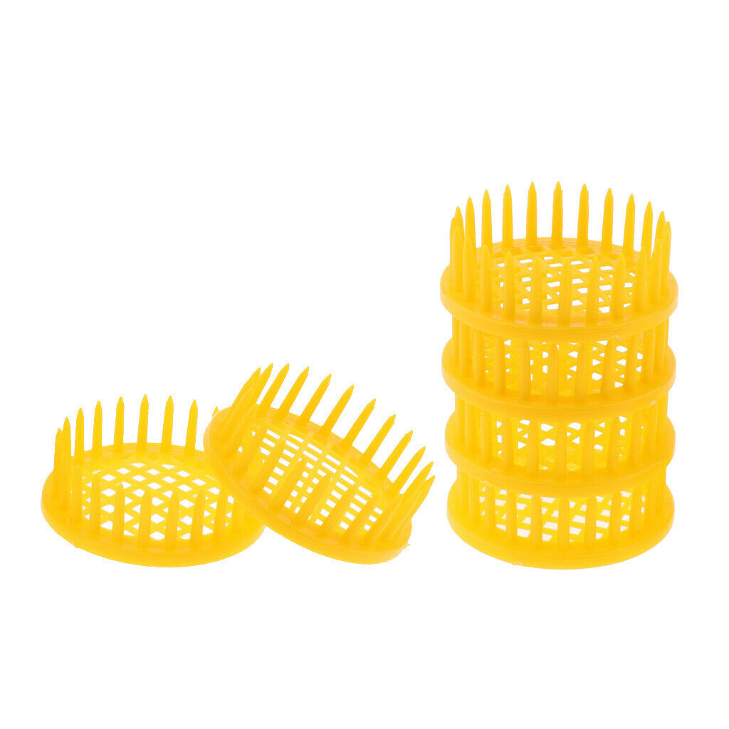 6Pcs Yellow Queen Bee Cages Isolator Rearing Catcher Trapper Beekeeping Tool