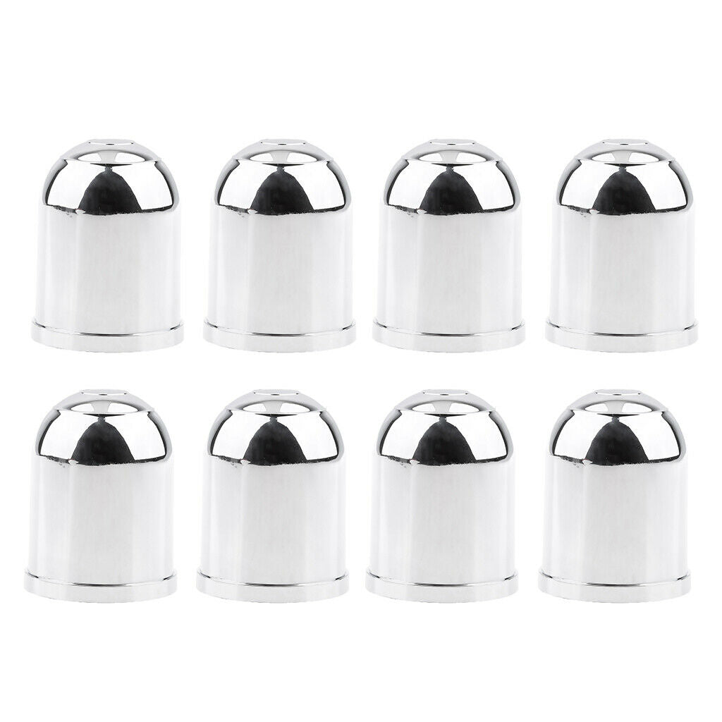 8pcs 50mm Chrome ABS Tow Bar Ball Cover Cap Auto Car Towing Hitch Towball
