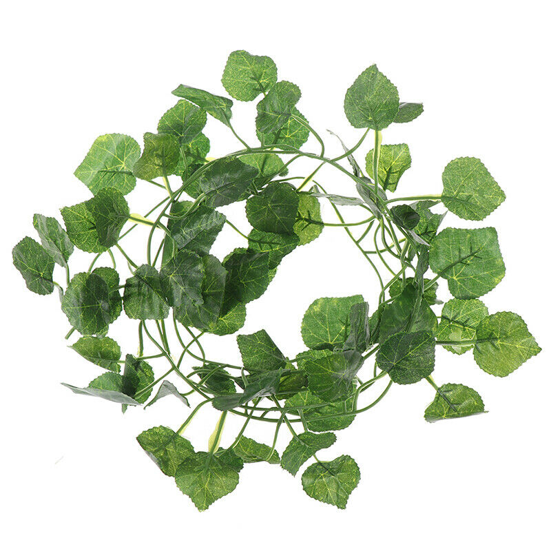 2.4m Artficial Vine Green Plants Leaf Hanging Decor Rattan Liana Wall Lea.l8