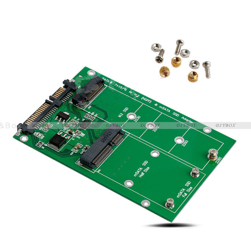 M.2 NGFF mSATA SSD to SATA B / B+M KEY & 2.5" III Board Adapter Converter Card
