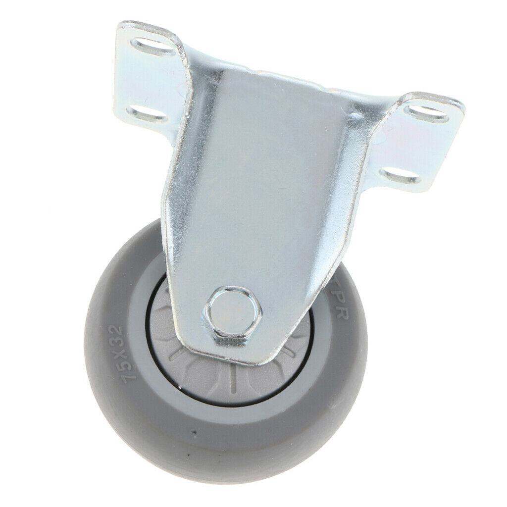 3 Inch / 75mm PTFE Heavy Duty Caster Wheel Top Plate Fixed Caster with 8.5mm Dia