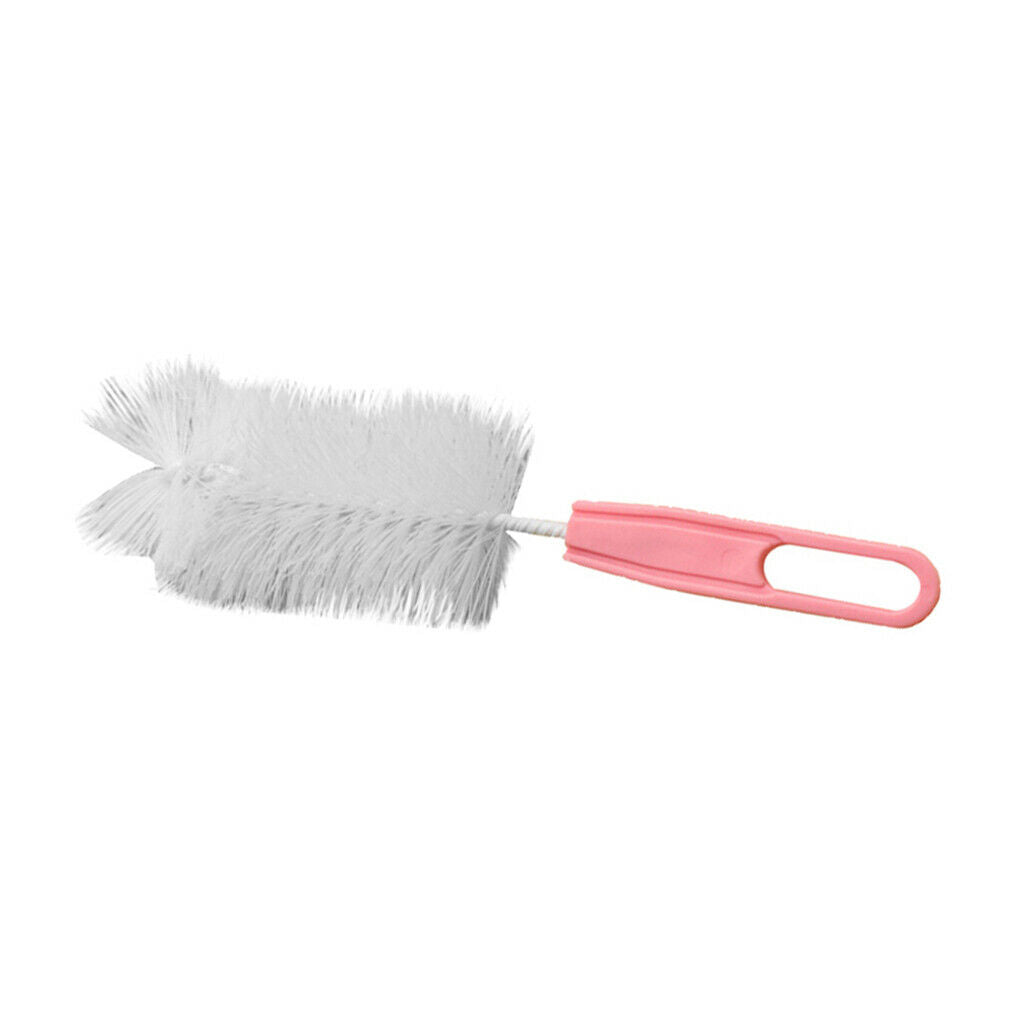 Baby Child Nylon Wire Milk Bottle Glass Brush Cleaner With Handle Accessory