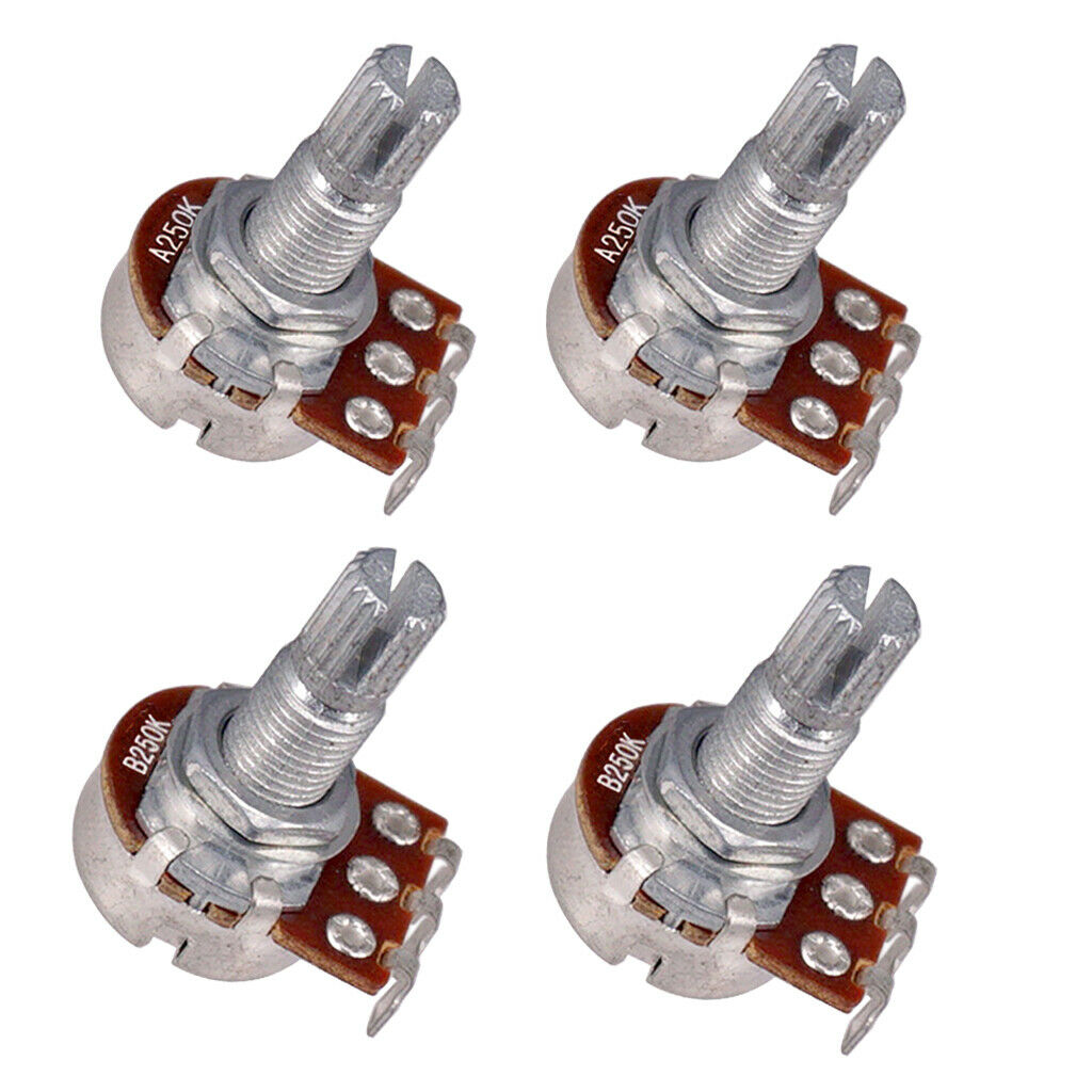 Guitar potentiometer, 17mm diameter body, 18mm shaft,  , Tone or Volume