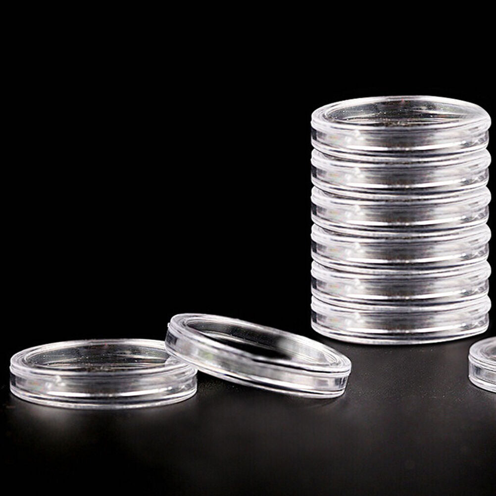 10X 40mm Applied Clear Cases Coin PRrage Capsules Holder Plastic Reusabl.l8