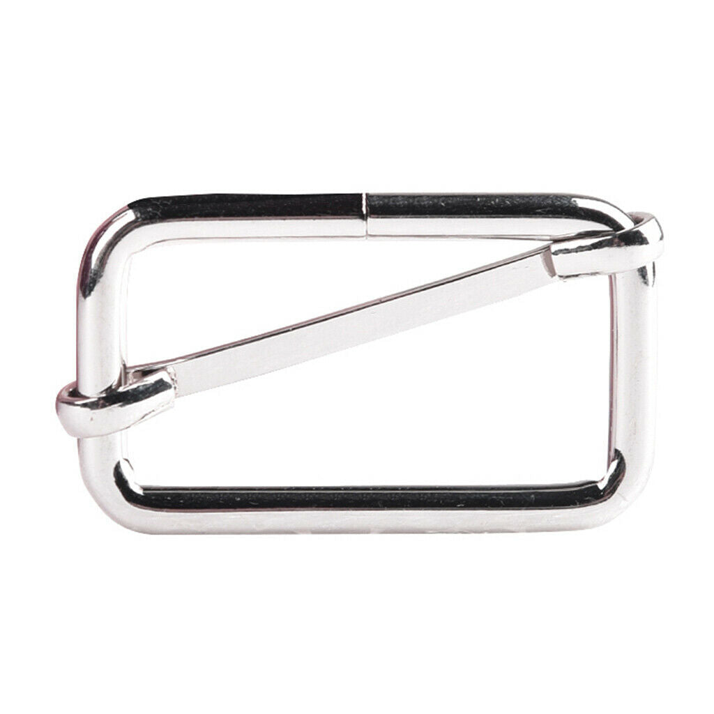 5 Pcs Assorted Multi-Purpose Sliver Metal Slide Buckle for Hardware Belt Bags