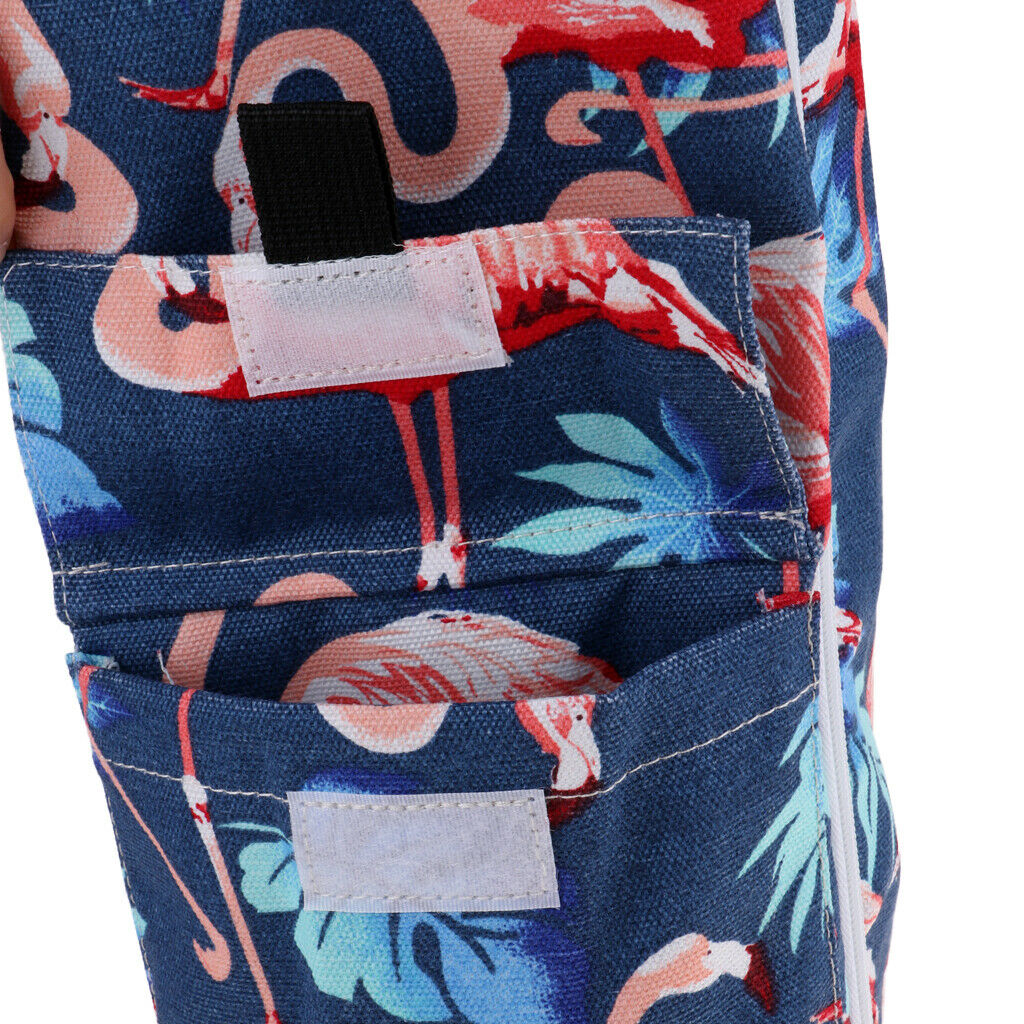 Sports Yoga Mat Carrier Bag with Expandable Storage Pocket Flamingo B