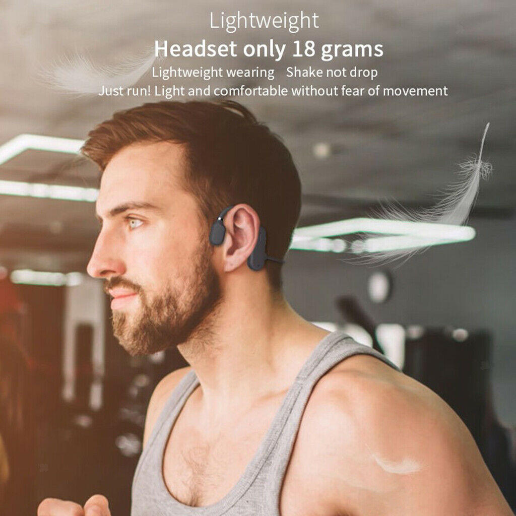 2 Bone Conduction Headphones Bluetooth 5.0 Sports Open Ear Wireless Headset