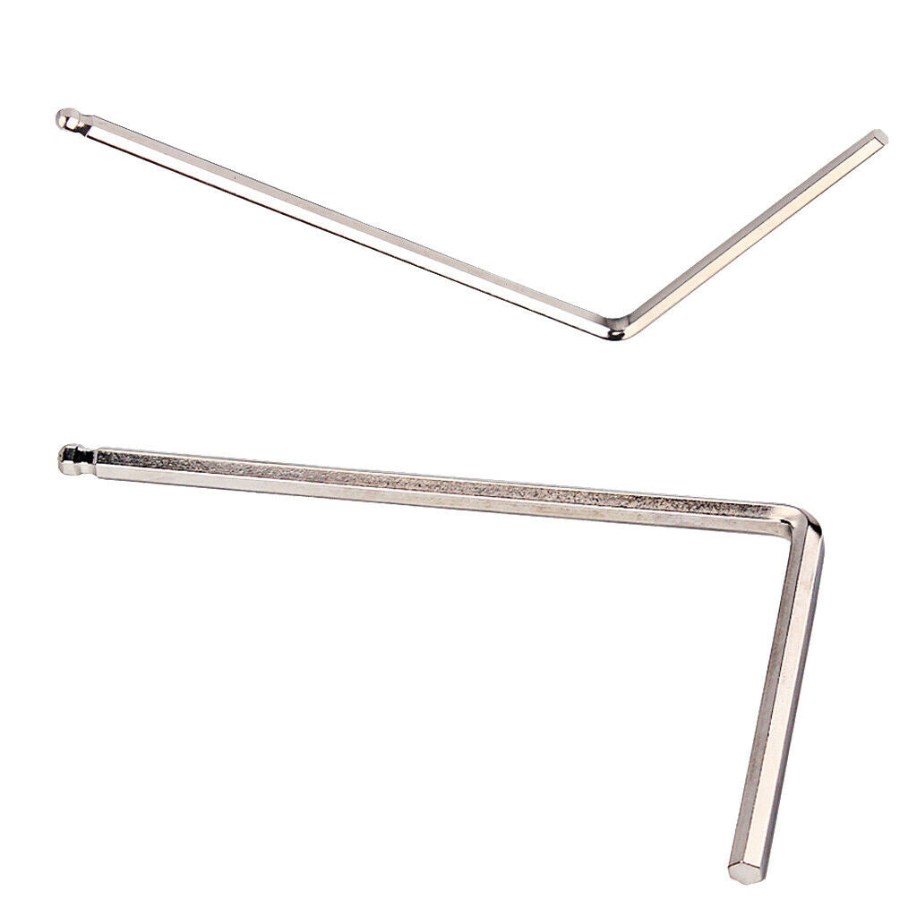 Durable L Shaped Stainless Steel Guitars Neck Ball End Hex Wrench 4mm DIY