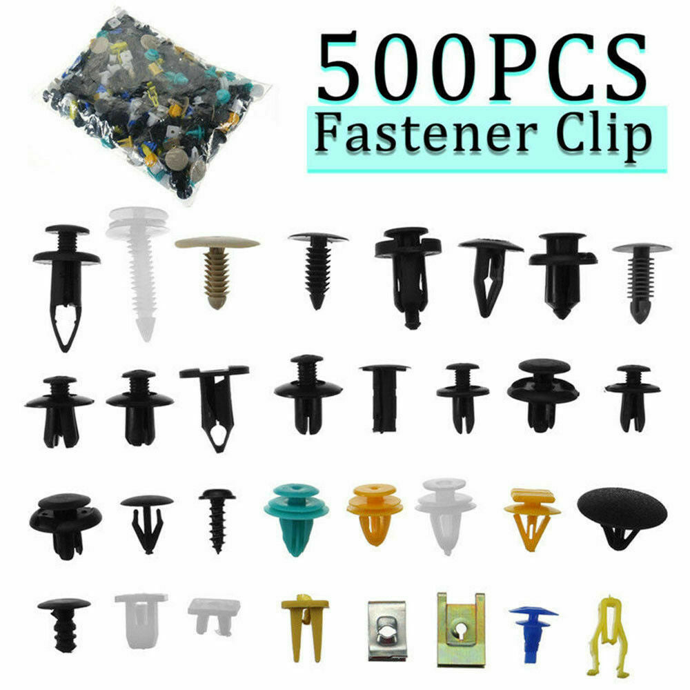 500 x Auto Car Mixed Fastener Clip Bumper Fender Trim Plastic Rivet Door Panel !