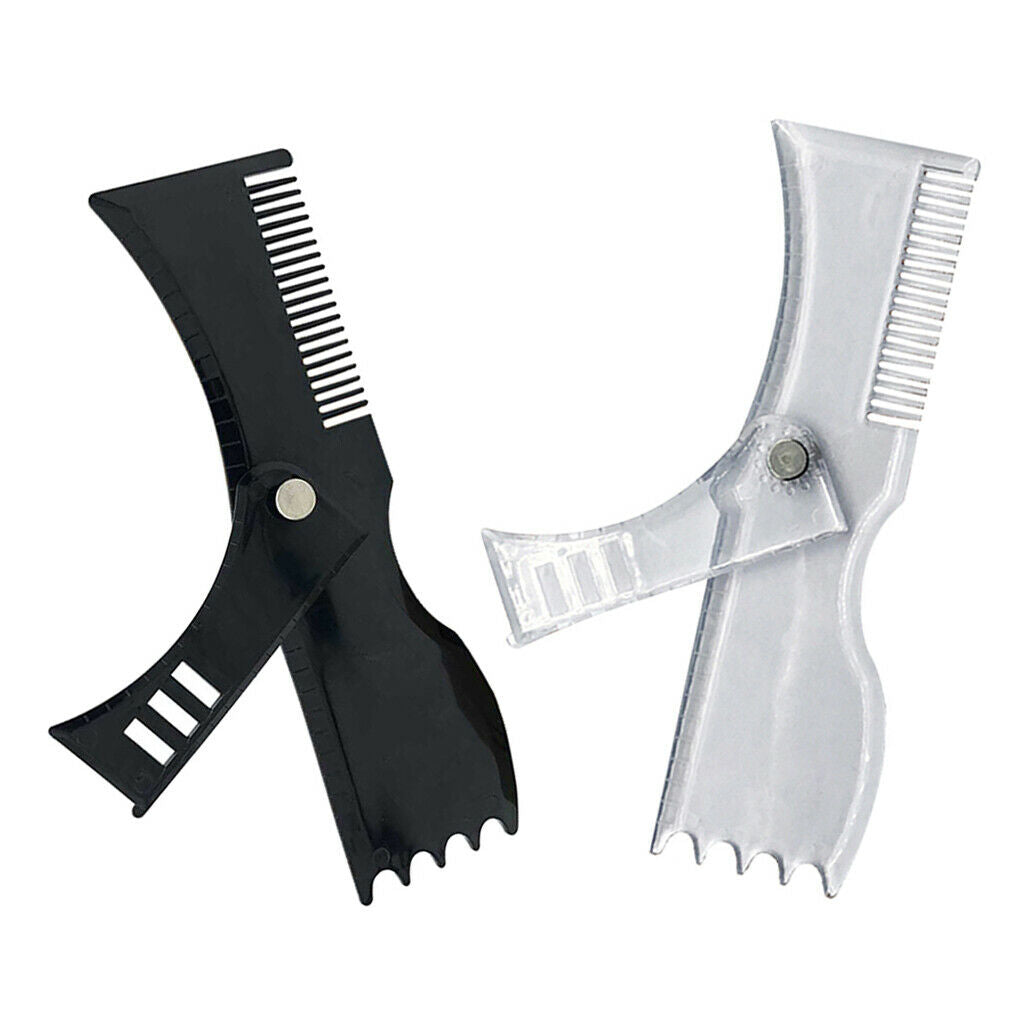 2 Pack Rotatable Beard Shaping Tool Template Guide Beard Trimmer Ruler