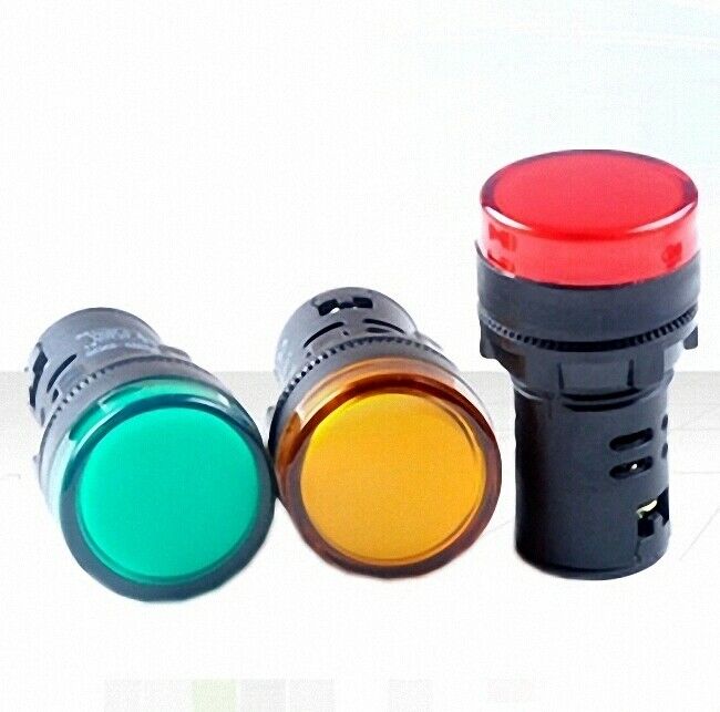 5Pcs 24V LED Indicator Pilot Signal Light Lamp Red Green Blue Yellow White [M1]