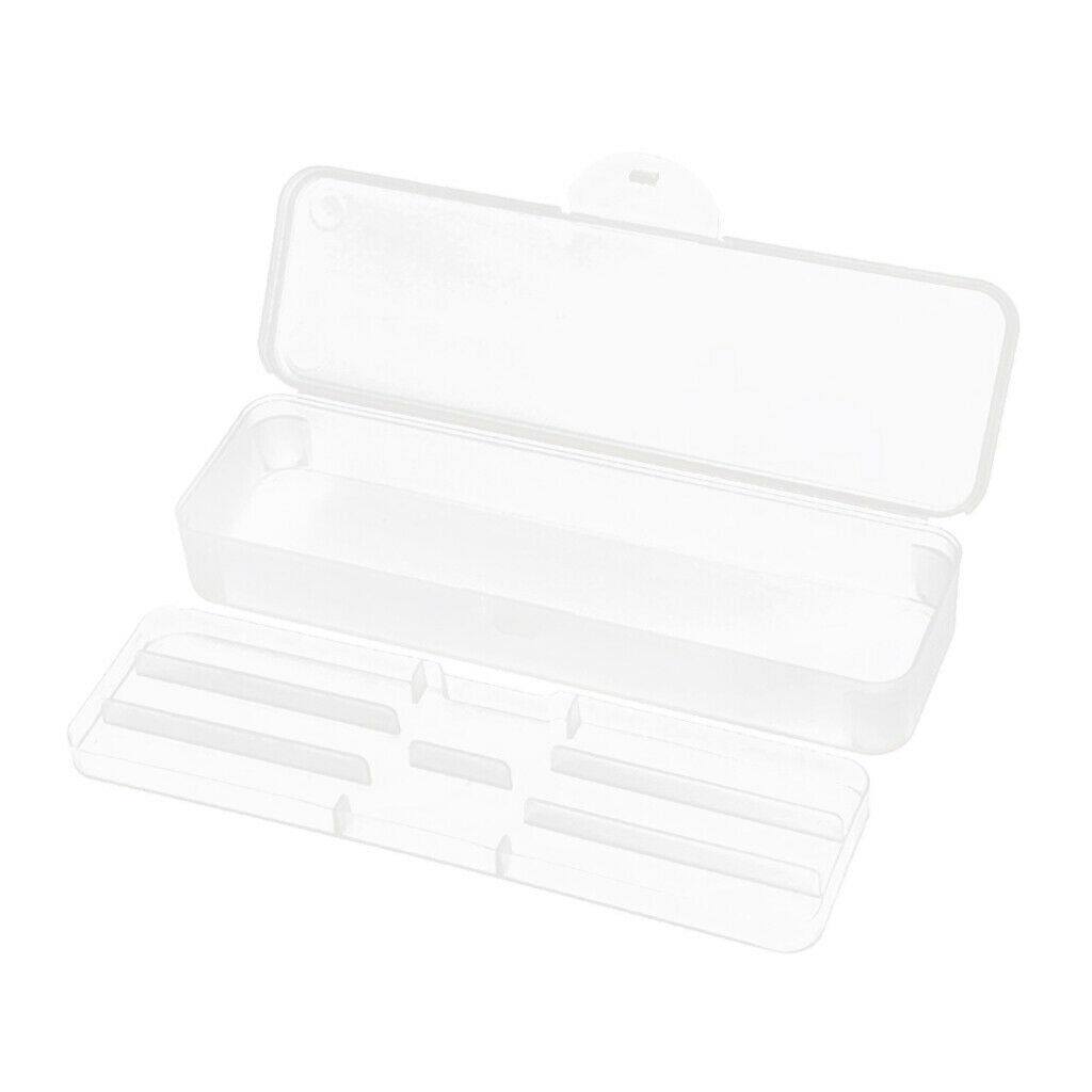 2 lot Double Layer Storage Box Nail Art Pen Files Container White+Pink
