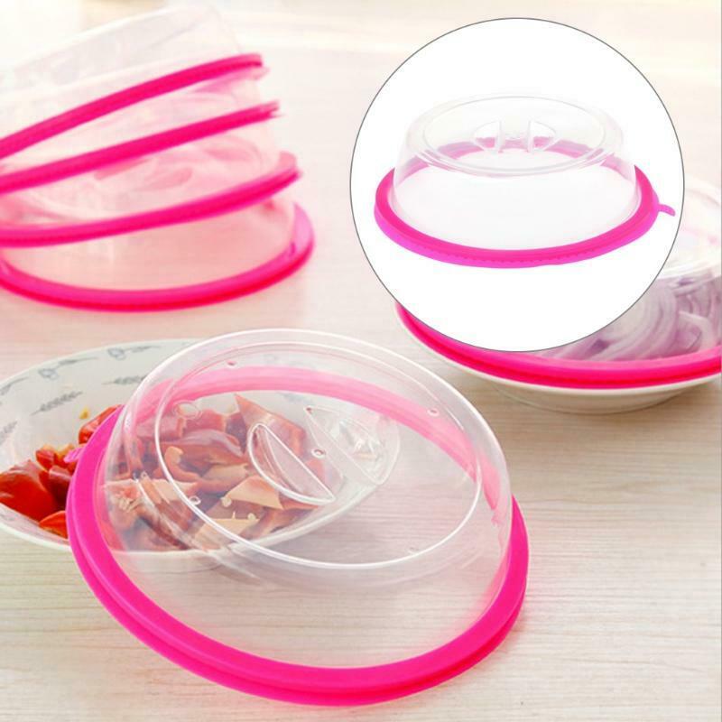 1PC Microwave Oven Plate Cover Non Stick Plastic Clear Dish Lid Table Dustproof