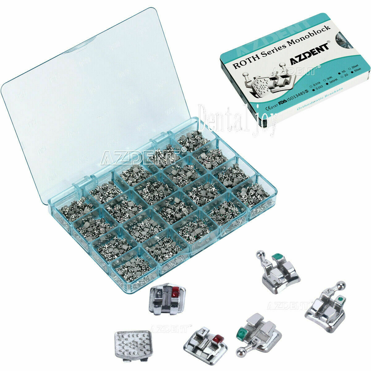 1000pcs Dental Orthodontic Brackets Braces Monoblock Mini Roth.022 3 4 5 Hooks