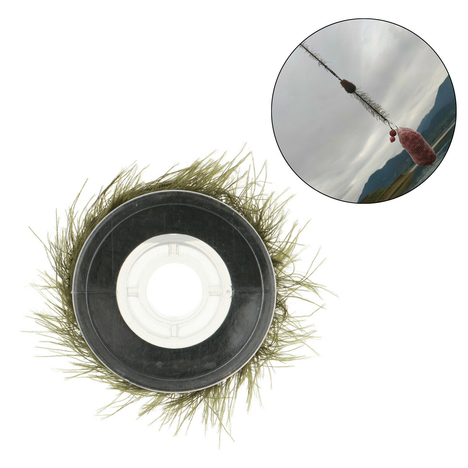 5M Seaweed Fishing Hook Rig Fishing Terminal Tackle Hair Rigs Dark Green