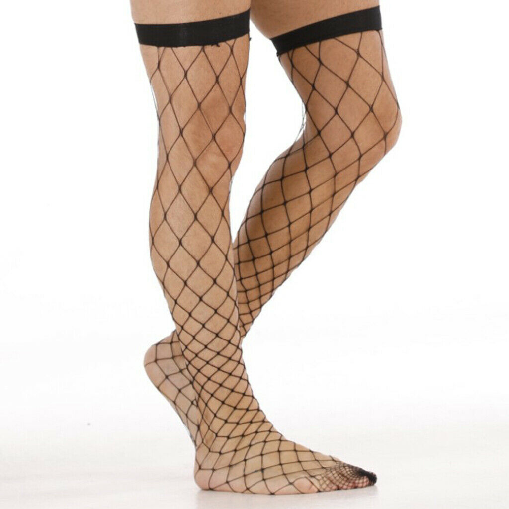 2 Pairs Set Mens Sexy Lace Sequins Stockings Pantyhose Hosiery Tights Socks