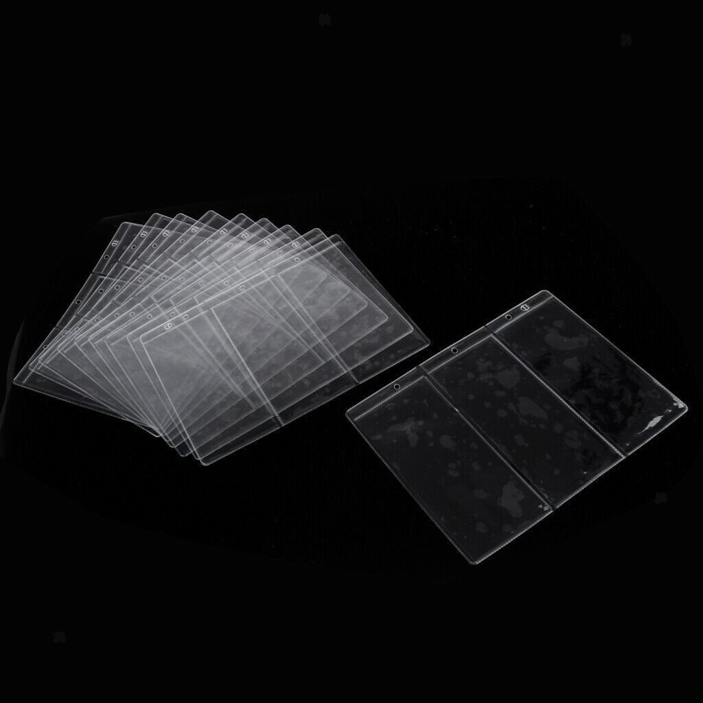 20pcs Currency Paper Money 3 Pocket Holder Album Pages Sleeves Protector