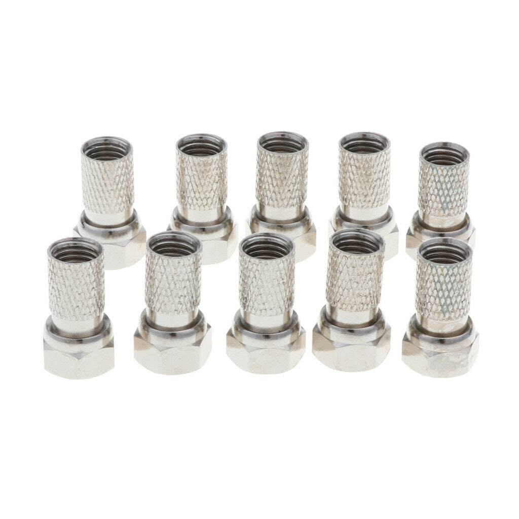 Metric Copper F Head Female Thread Connector, Self-tightening 75-5 RG60