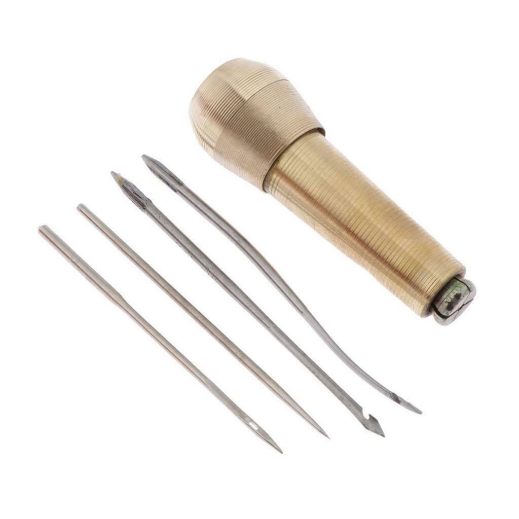 Sewing Awl And 4 Steel Needles for Repair Sewing Tool