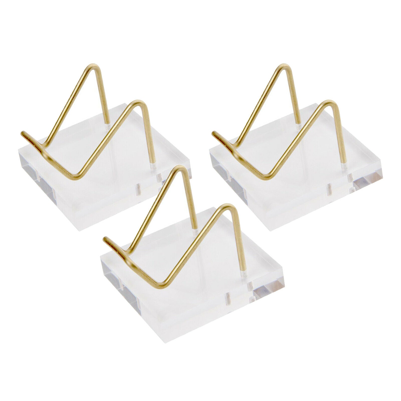 3pcs Clear Display Stand For Mineral Ore Crystal Ball Cluster Agate Holder