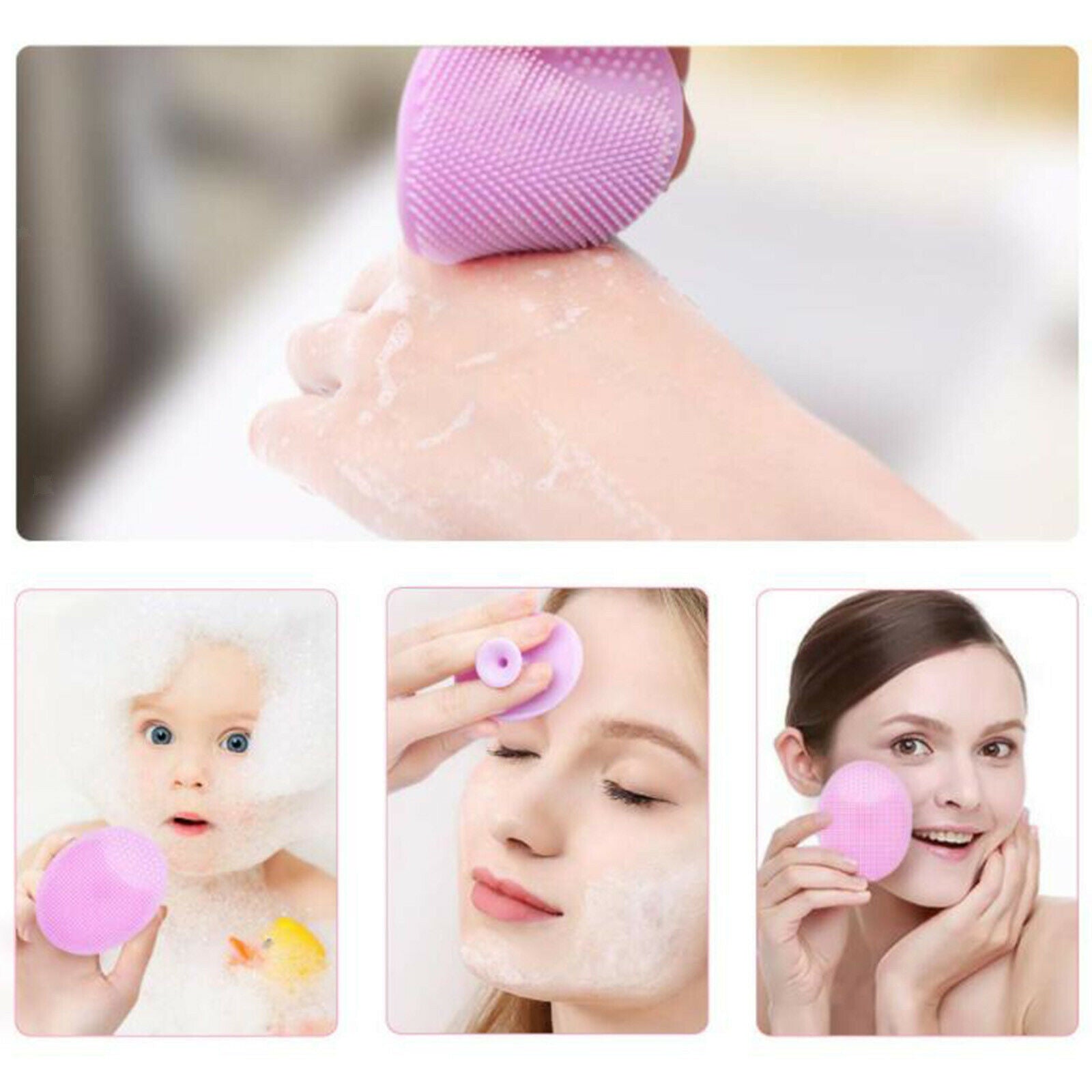 5Pcs Silicone Lip Brush with 2Pcs Facial Brushes for Fuller Lip Appearance