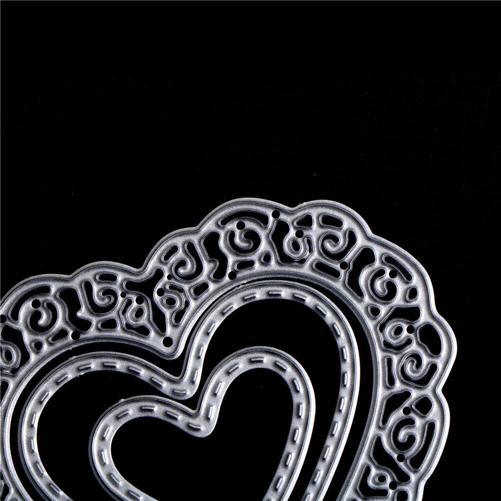 3X hollow love heart Metal Cutting Dies Stencil Scrapbooking paper craft d.l8