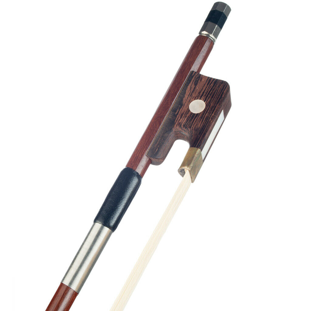 4/4 size French Brazilwood double bass bow ebony frog horsehair