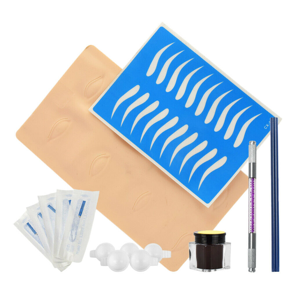 Eyebrow Manual Permanent Skin Pratice Needles Dual Heads Microblading Pen Purple
