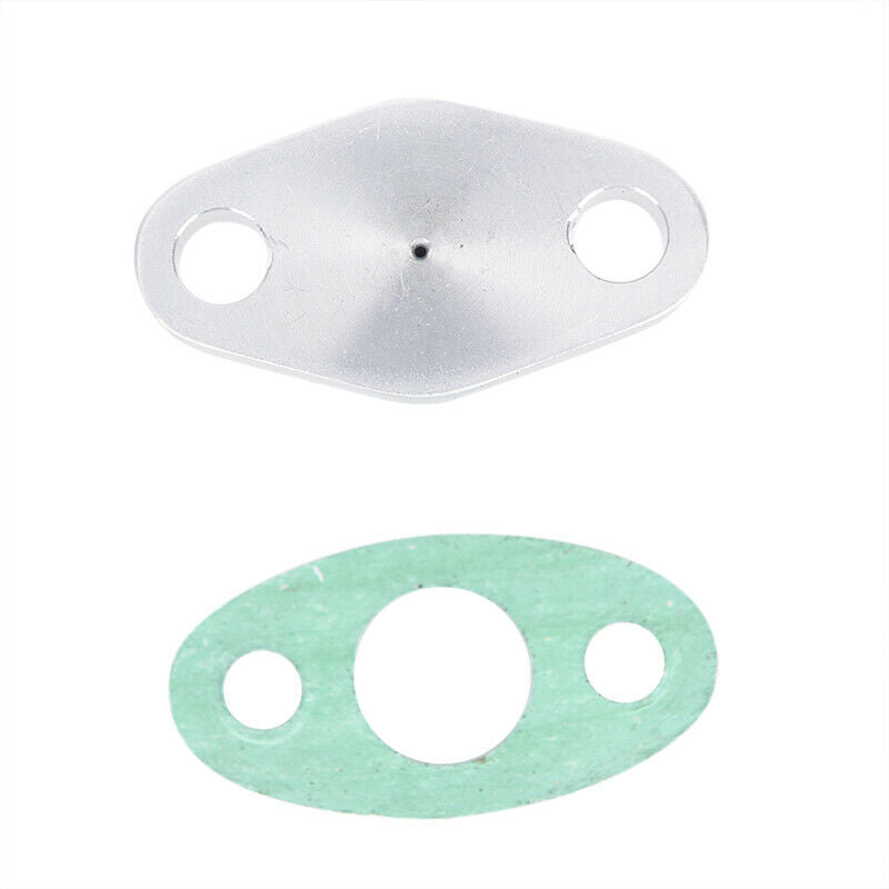 Turbo Oil Feed Inlet Flange Gasket Adapter Kit 4AN 4 AN Fitting T3/T4 6JOJKJ Rf