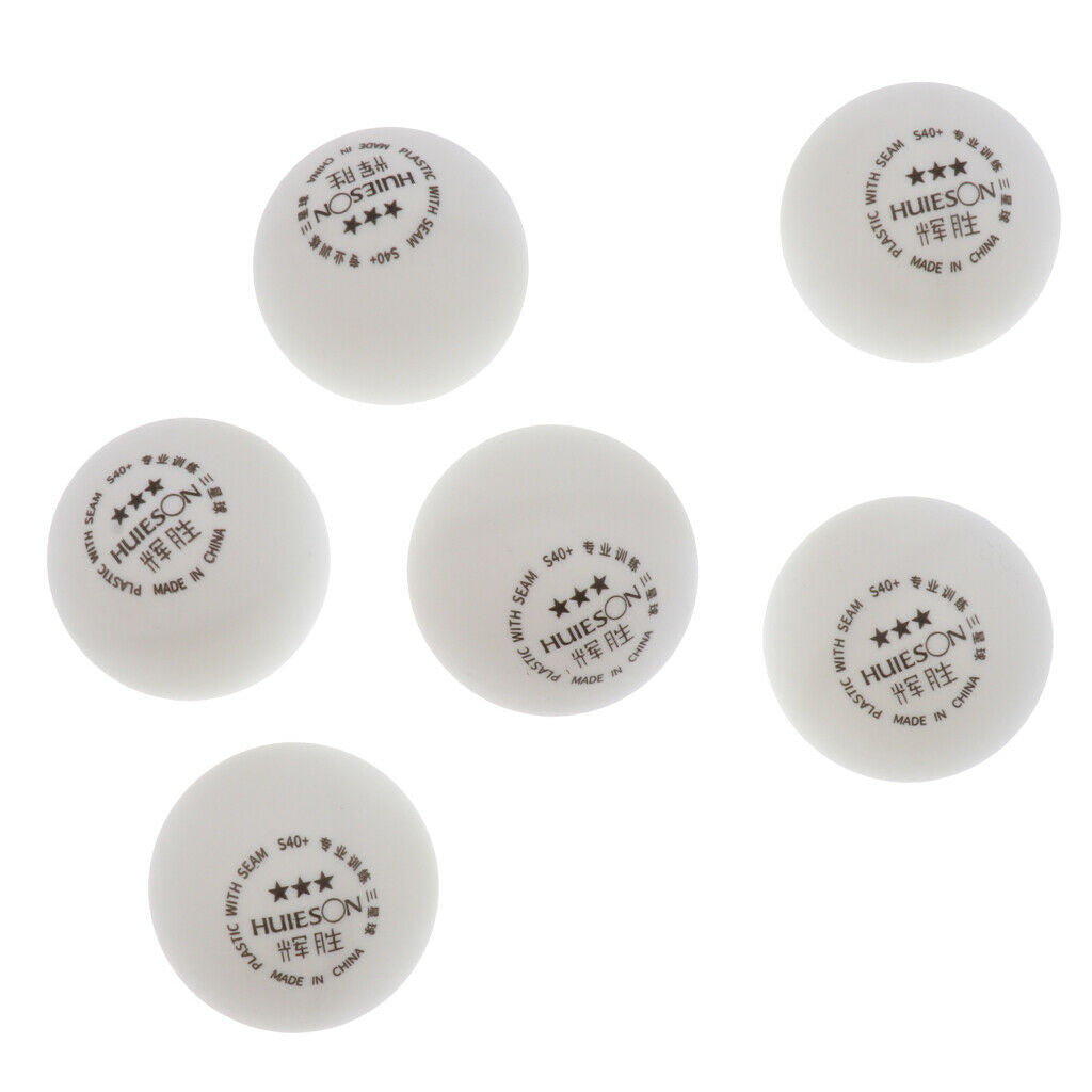 6pc 3-Star 40+mm Premium  Pong Balls Advanced Training Table Tennis Ball