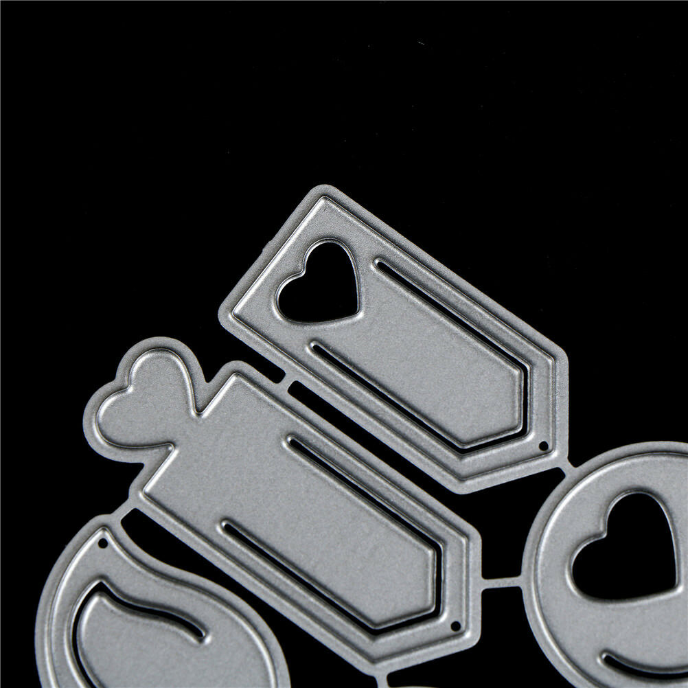 Love Geometry Label Metal Cutting Die For DIY Scrapbooking Album Paper Car.l8