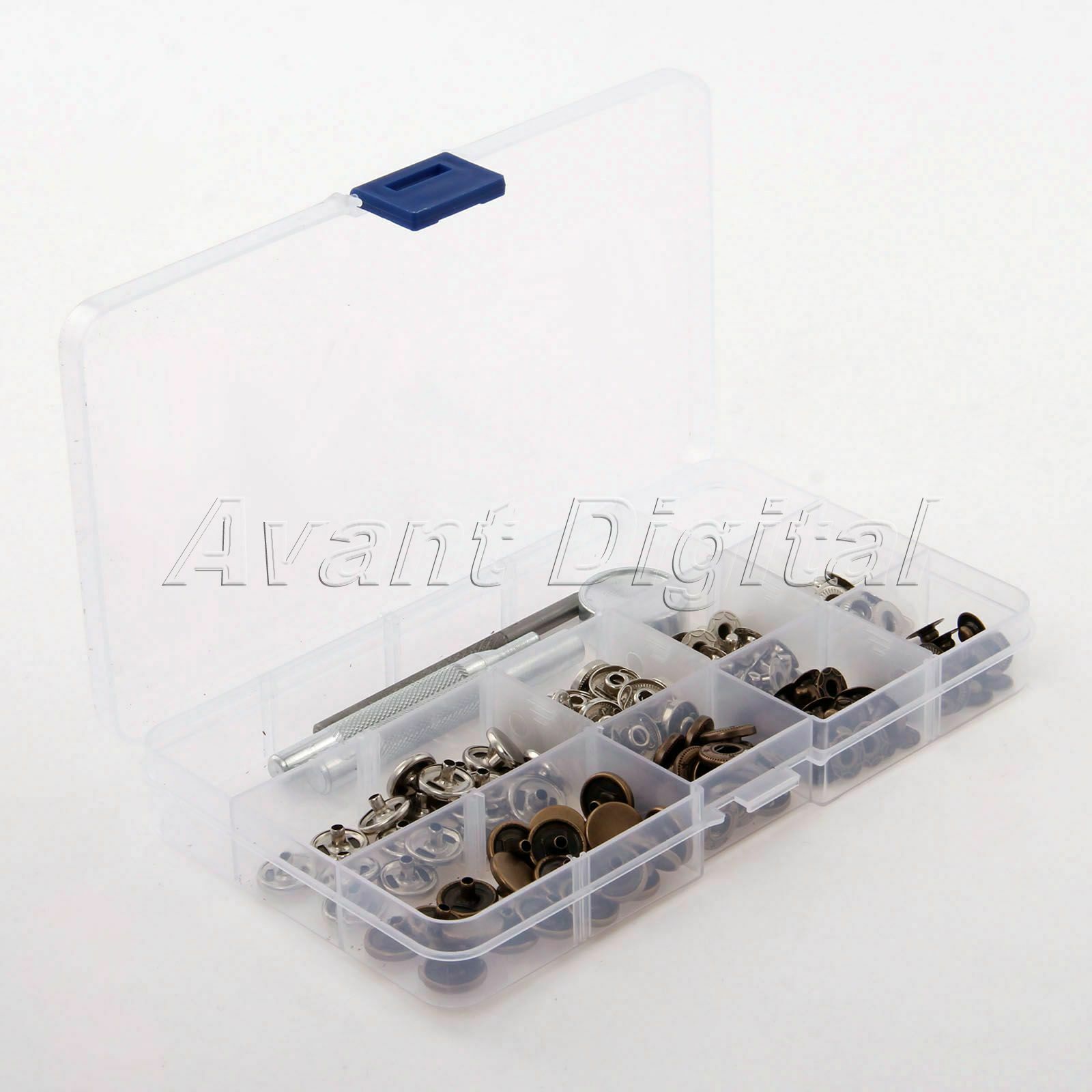 40Set 12mm Snap Fastener Buttons 633#+4pcs Fixing Tool Press Studs Leather Craft