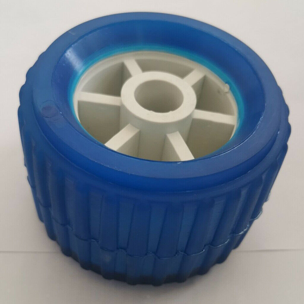 4 Pieces Boat Trailer Roller Ribbed Wobble Roller Plastic Kit 110x75x19mm