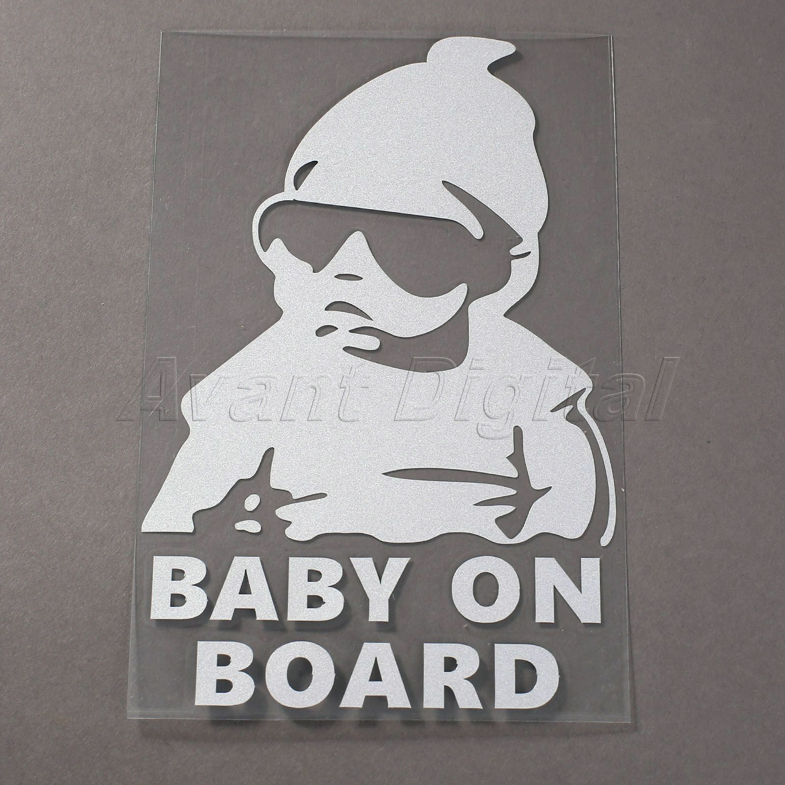 Lovely Graphics Decals Baby On Board Car Stickers Decals Waterproof Reflective